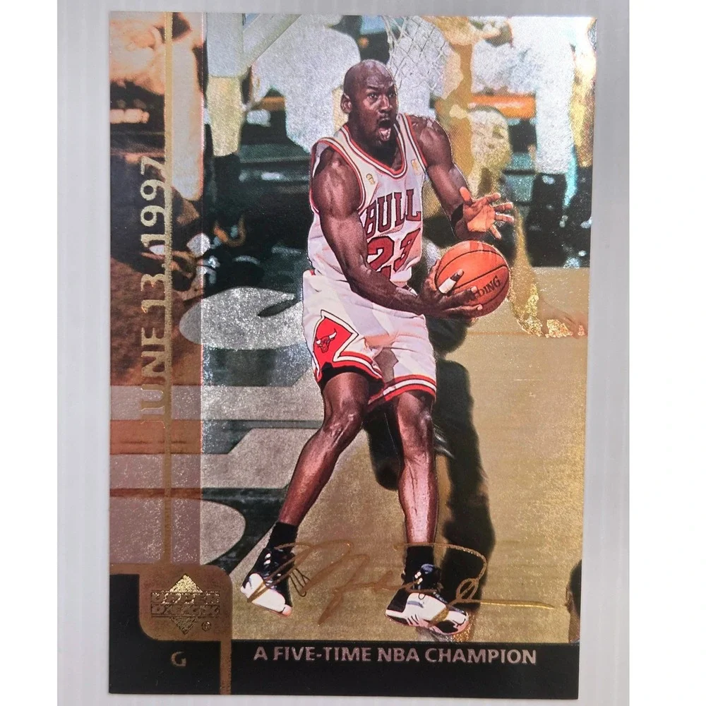 Upper Deck Trading Card 3.5x5 Gold Excellent MJ5 Michael Jordan Large Card